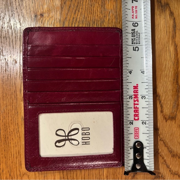 HOBO burgundy Polished Leather Card Wallet - Picture 3 of 4